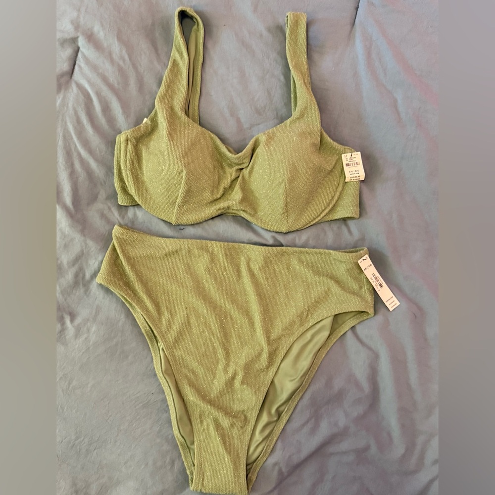 PINK Victoria's Secret Olive Bikini Set - Picture 2 of 3